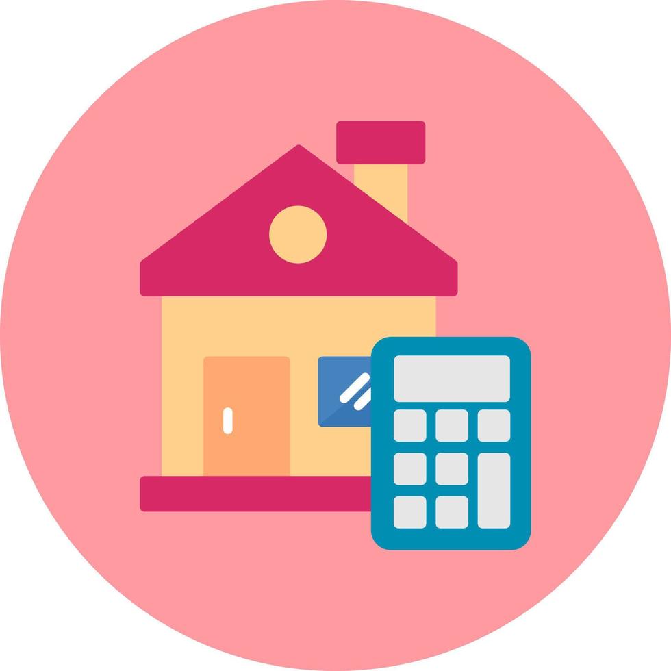 House Cost Calculator Vector Icon