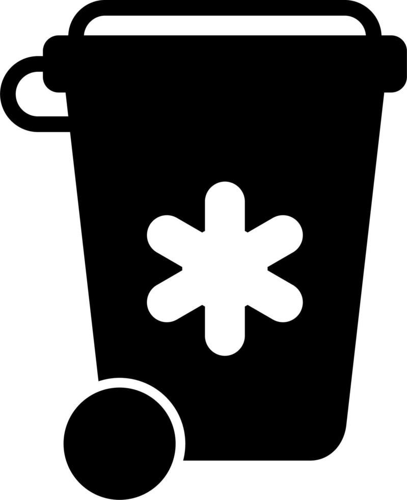 icono de vector de cubo de basura