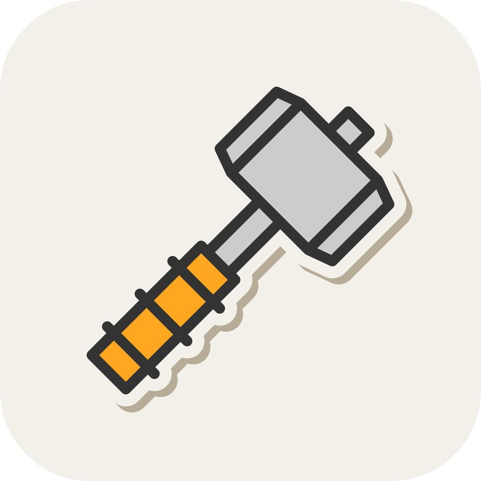 Thor Hammer Vector Icon Design