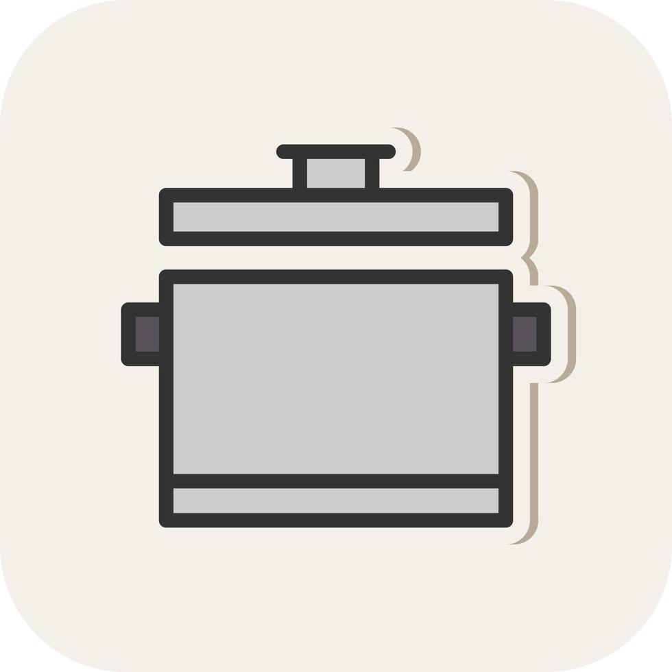 Cooking Pot Vector Icon Design