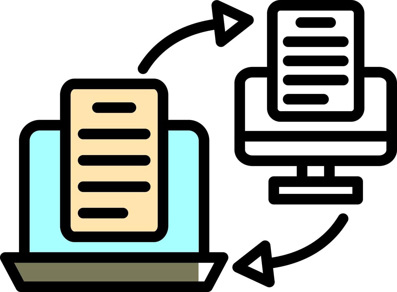 Online Transfer Vector Icon Design