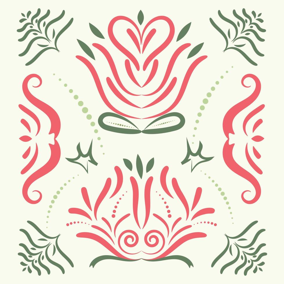 floral adornos vector