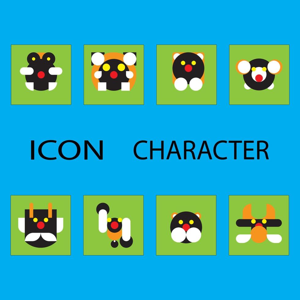 illustration of character icon design vector