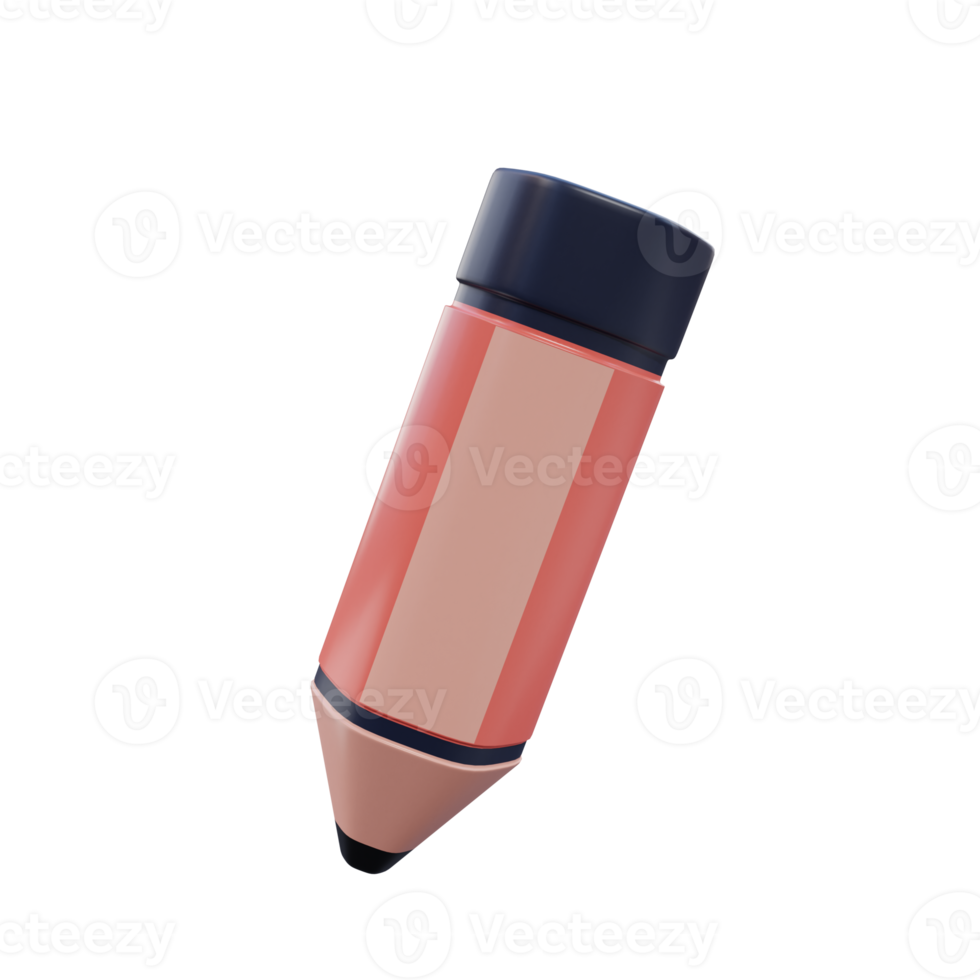 3d rendering pencil illustration object png