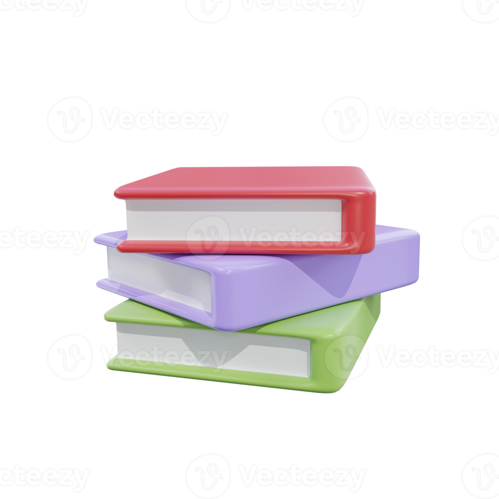 3d rendering book illustration object png