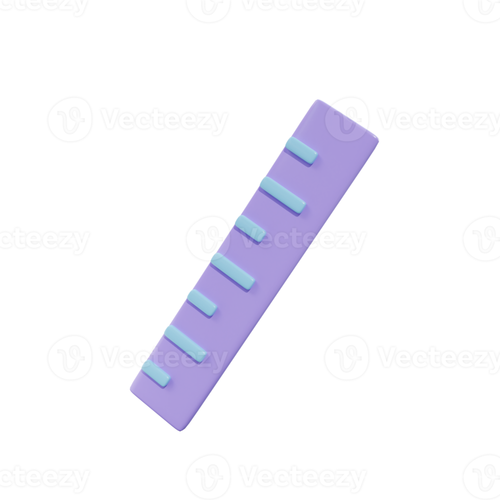 3d rendering ruler illustration object png