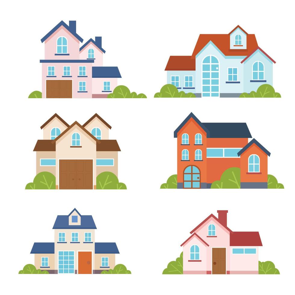 Free vector house collection illustration concept 19979367 Vector Art ...
