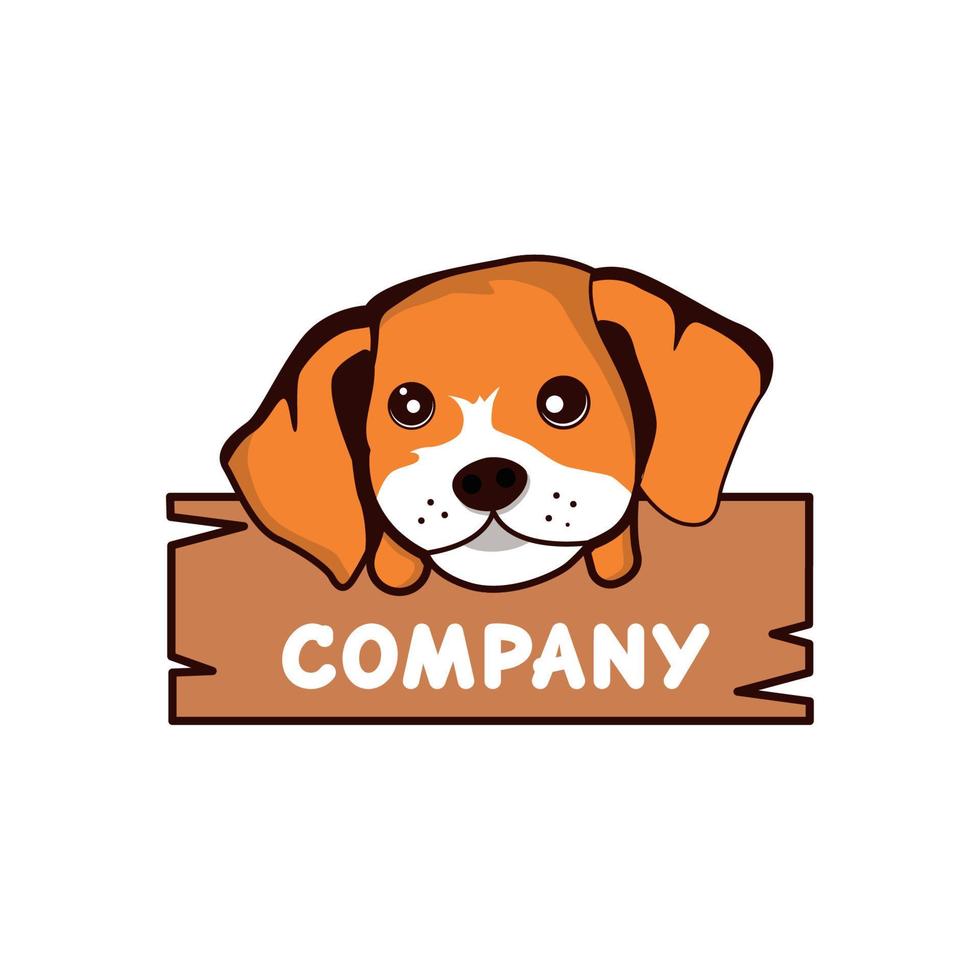 logo linda perro, perro cara dibujos animados, vector ilustración