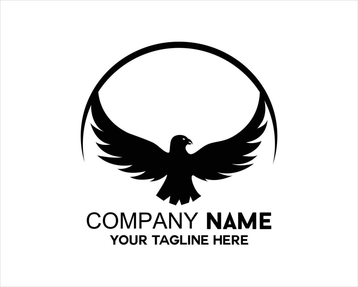 eagle silhouette dashing bird logo vector