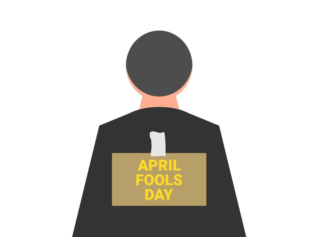 April fools day flat design vector illustration