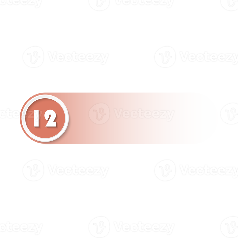 Bullet with number 12 png
