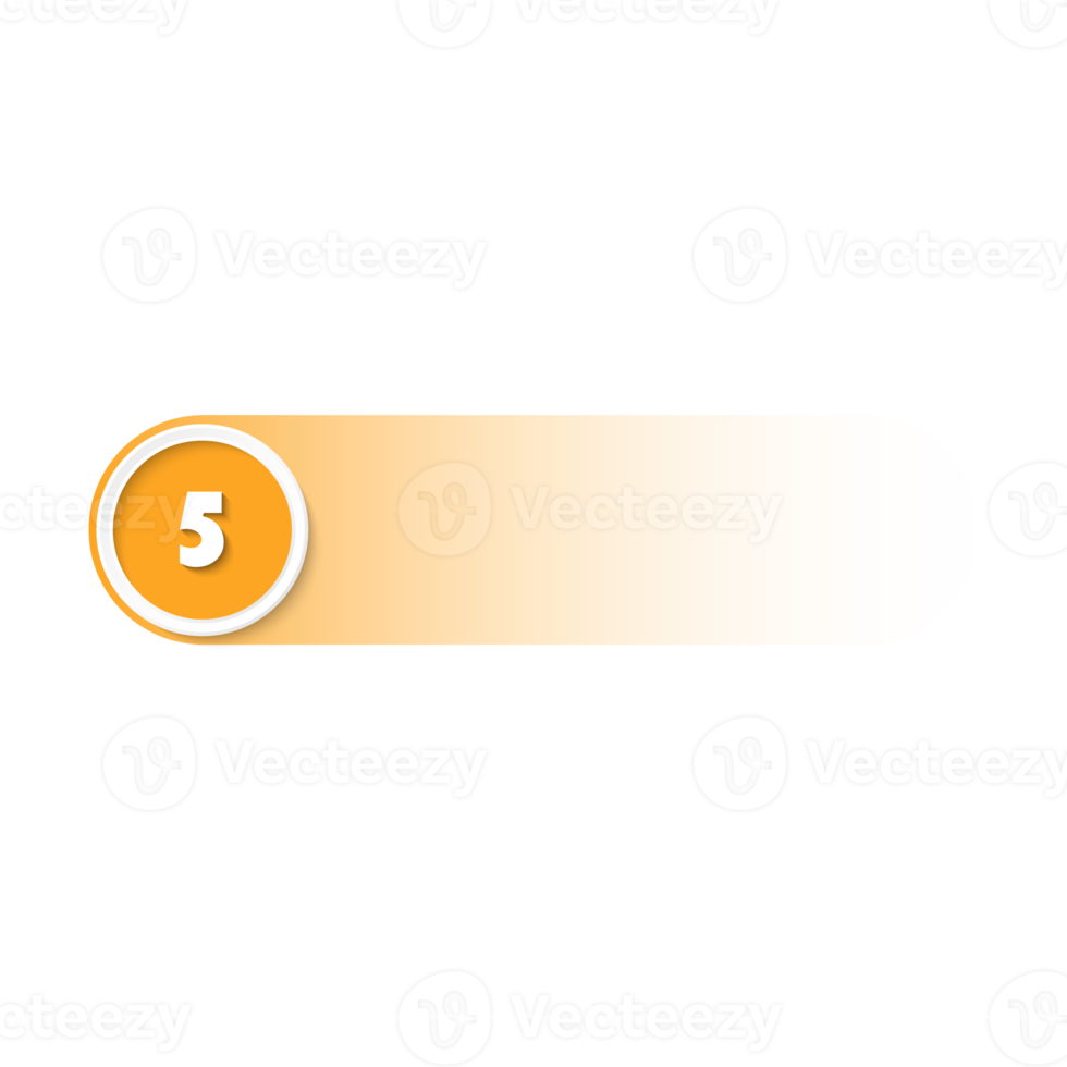 Bullet with number 5 png