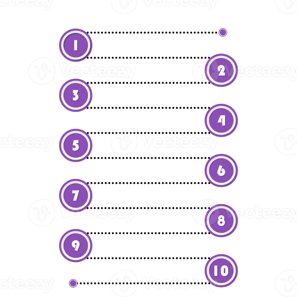 Infographic with 10 steps, process or options. png