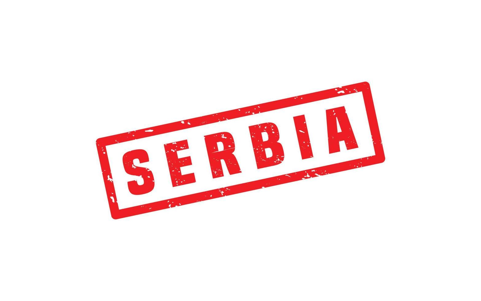 SERBIA stamp rubber with grunge style on white background vector