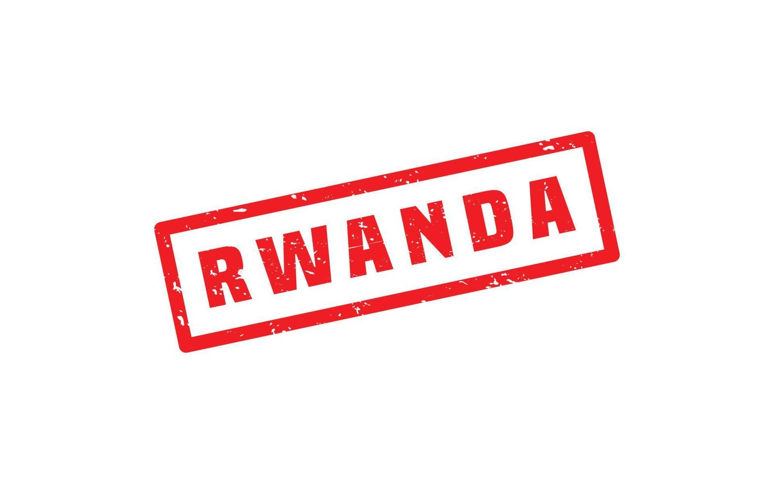 RWANDA stamp rubber with grunge style on white background vector