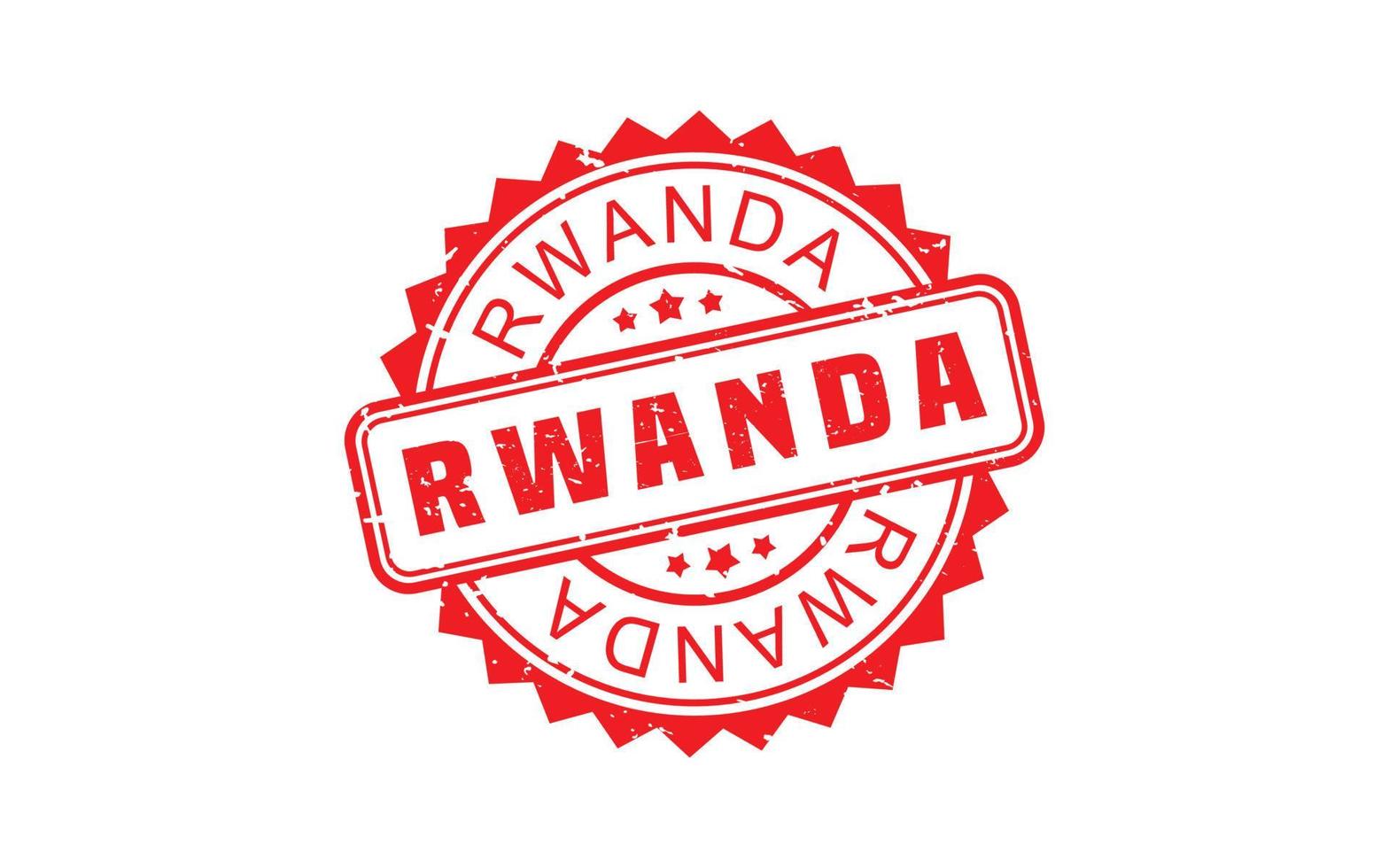 RWANDA stamp rubber with grunge style on white background vector