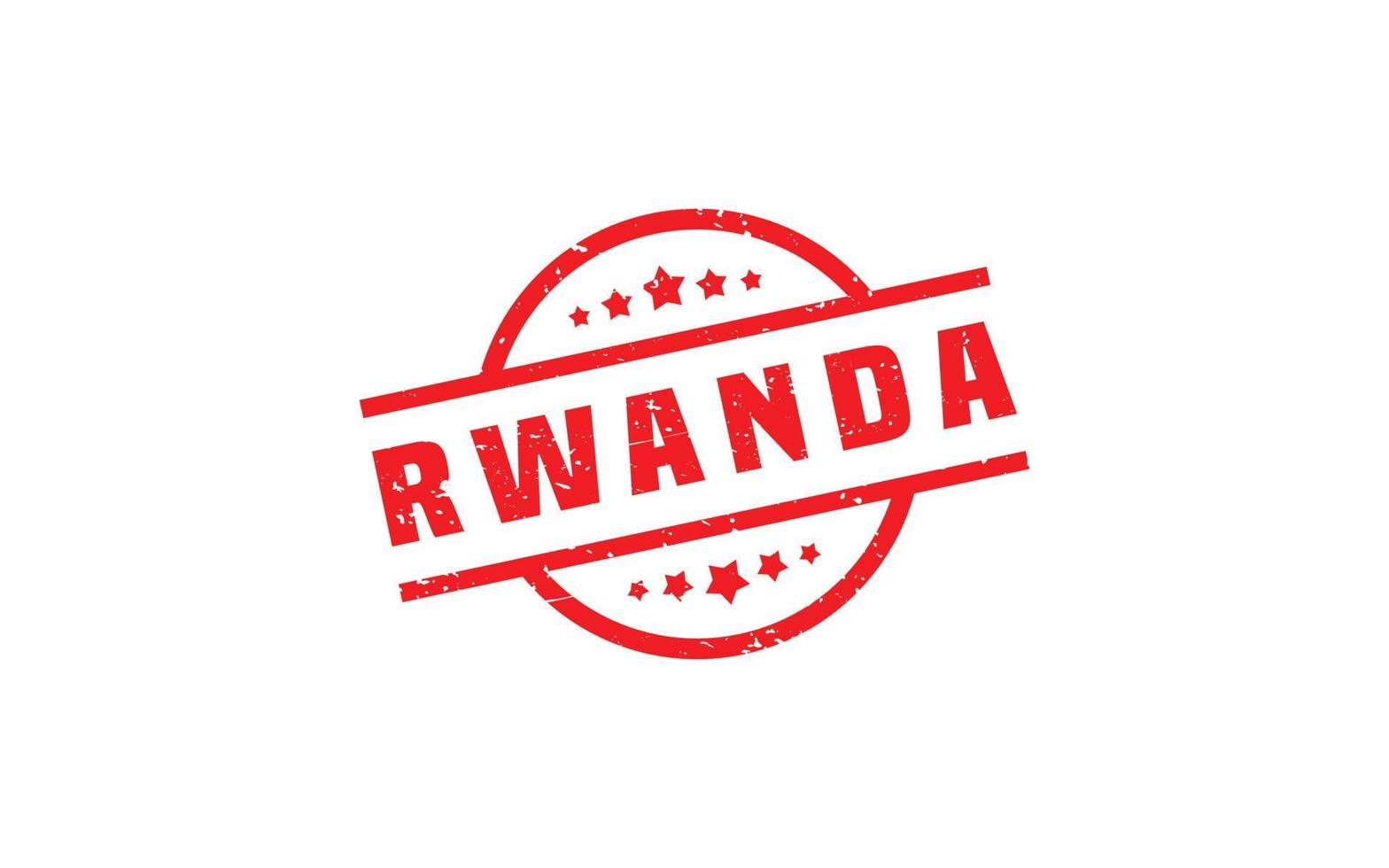 RWANDA stamp rubber with grunge style on white background vector