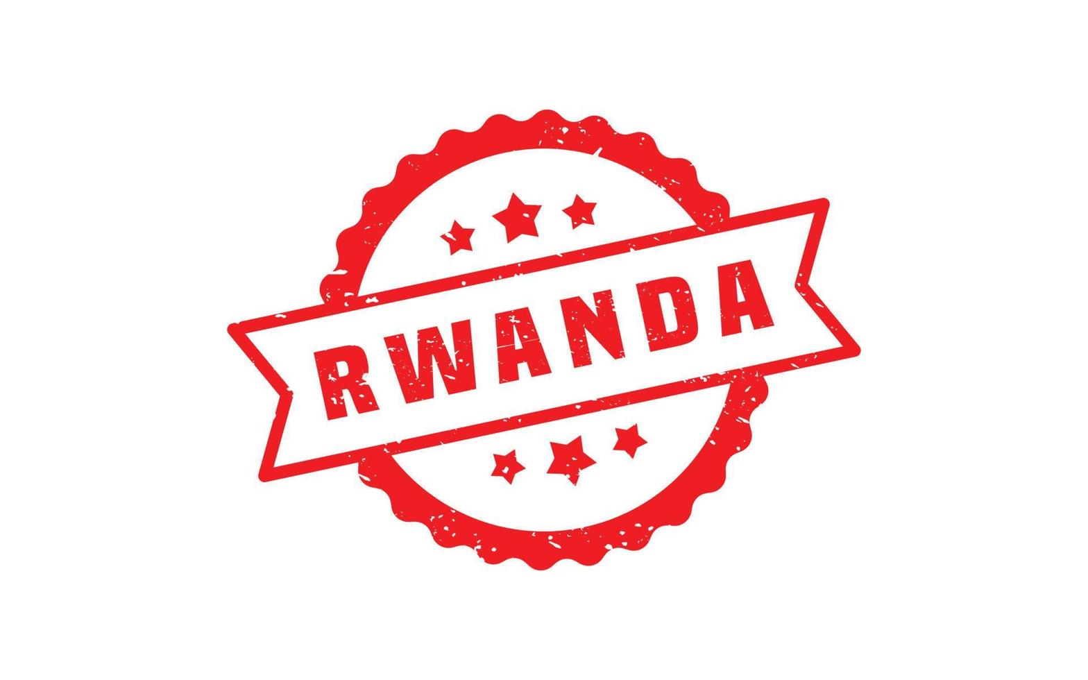 RWANDA stamp rubber with grunge style on white background vector