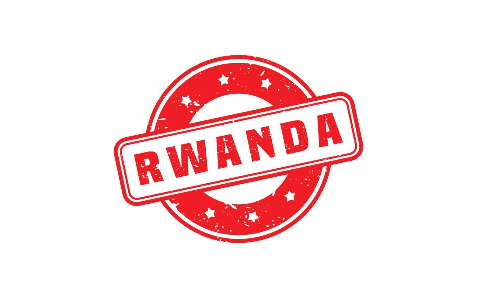 RWANDA stamp rubber with grunge style on white background vector