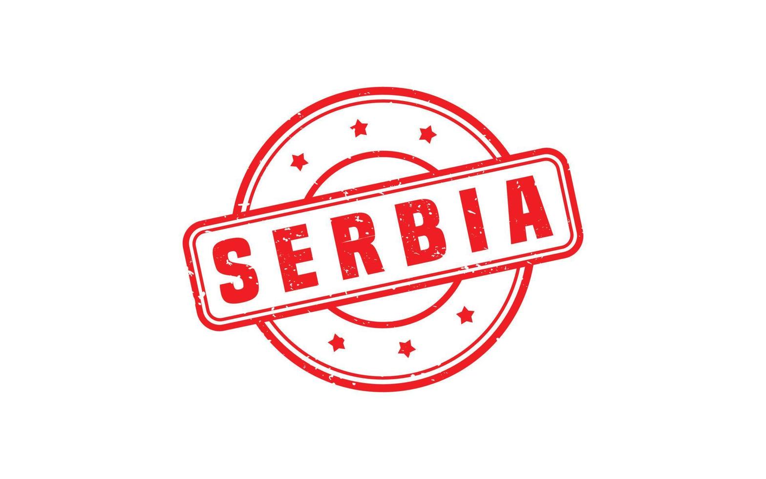 serbia sello caucho con grunge estilo en blanco antecedentes vector