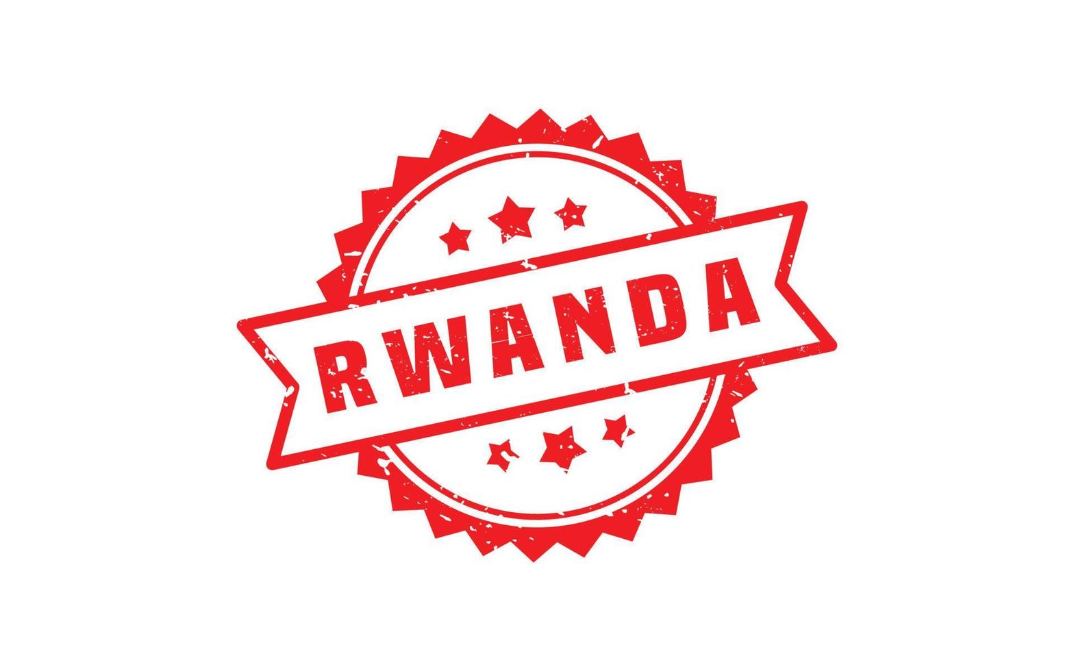 RWANDA stamp rubber with grunge style on white background vector