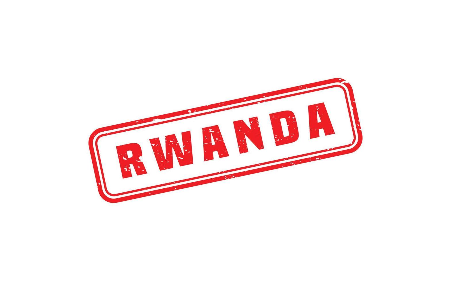 RWANDA stamp rubber with grunge style on white background vector