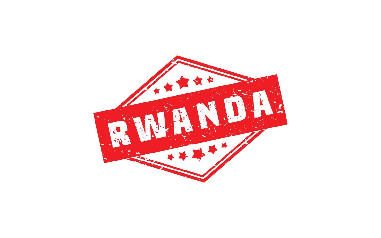 RWANDA stamp rubber with grunge style on white background vector