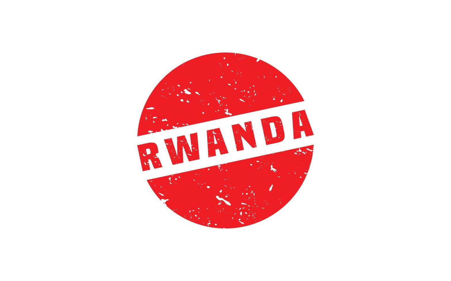 RWANDA stamp rubber with grunge style on white background vector
