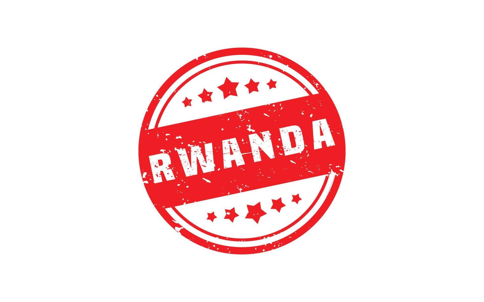 RWANDA stamp rubber with grunge style on white background vector