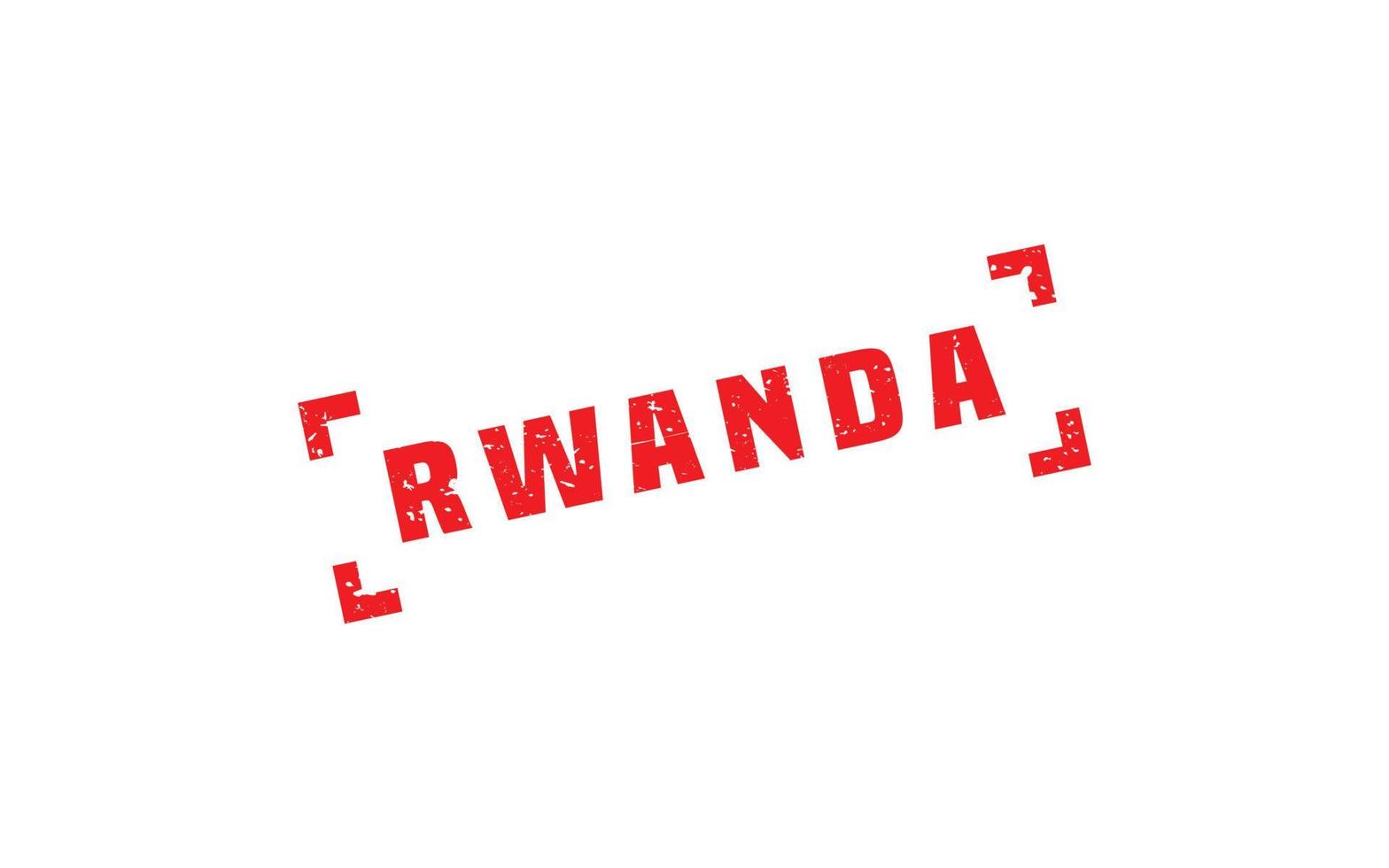 RWANDA stamp rubber with grunge style on white background vector