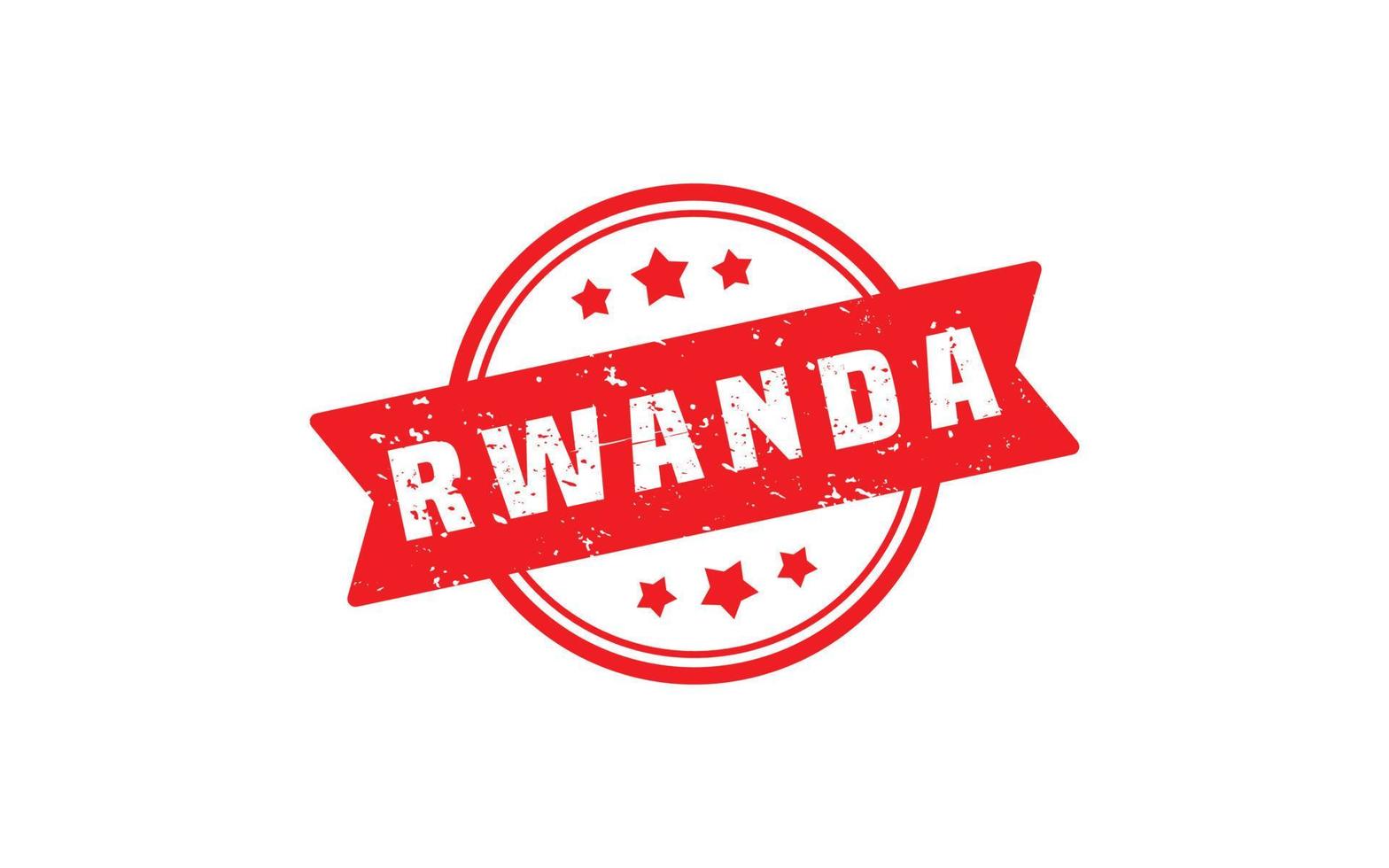 RWANDA stamp rubber with grunge style on white background vector