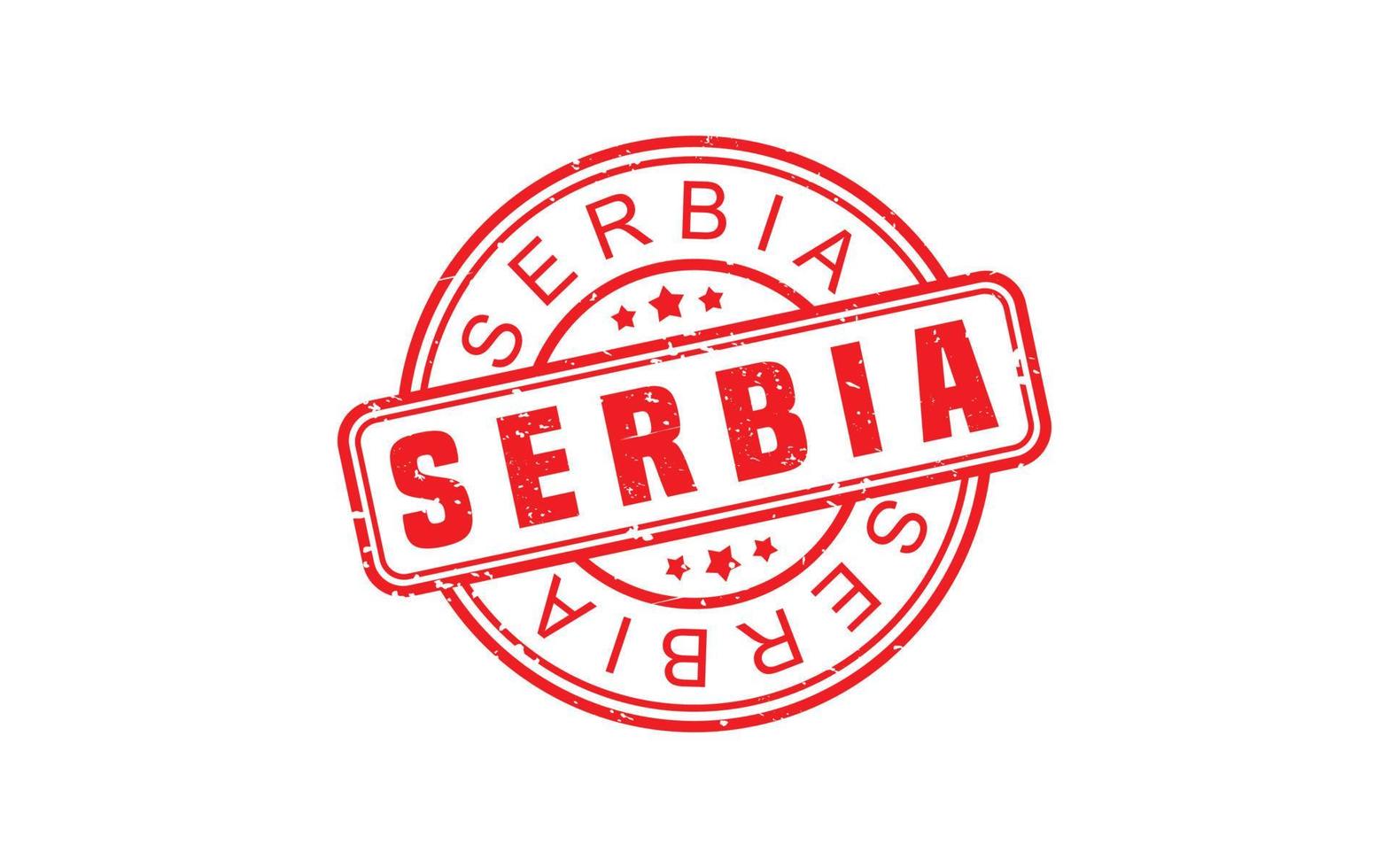 serbia sello caucho con grunge estilo en blanco antecedentes vector