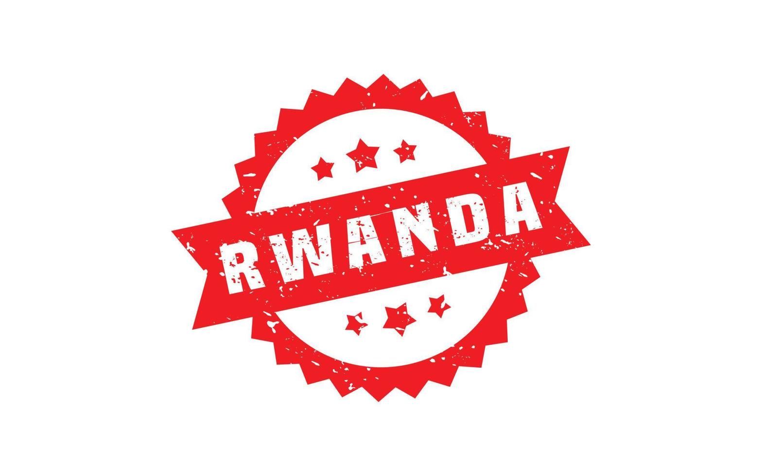 RWANDA stamp rubber with grunge style on white background vector