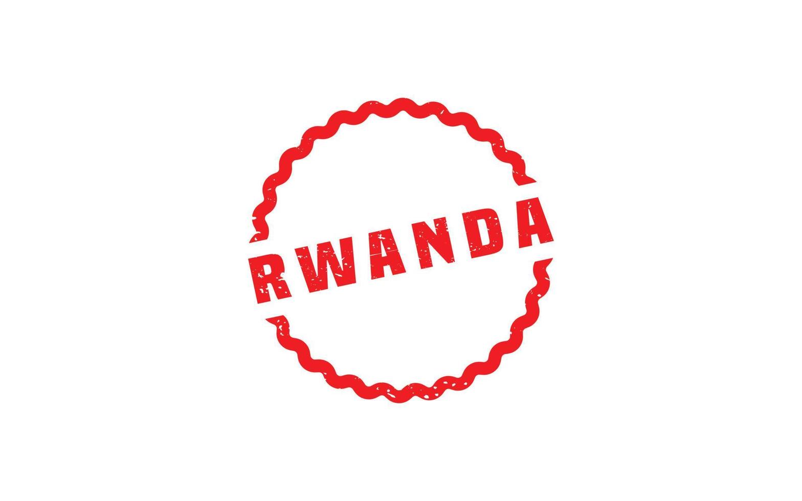 RWANDA stamp rubber with grunge style on white background vector