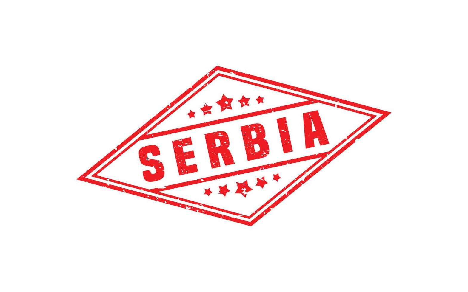 serbia sello caucho con grunge estilo en blanco antecedentes vector