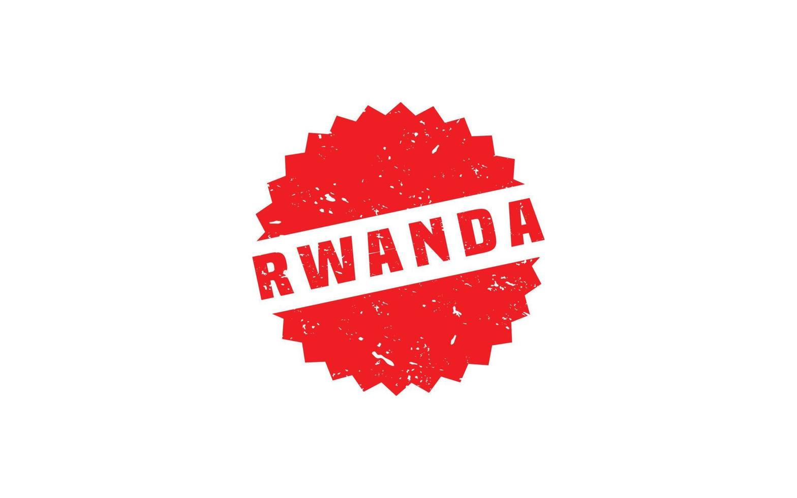 RWANDA stamp rubber with grunge style on white background vector