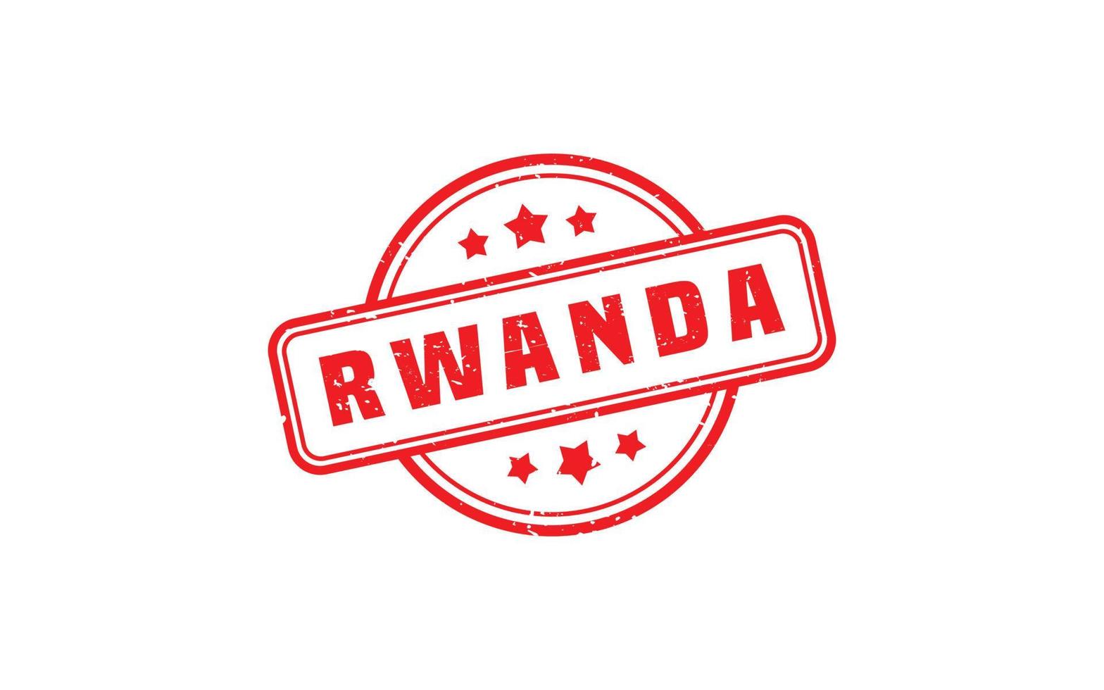 RWANDA stamp rubber with grunge style on white background vector