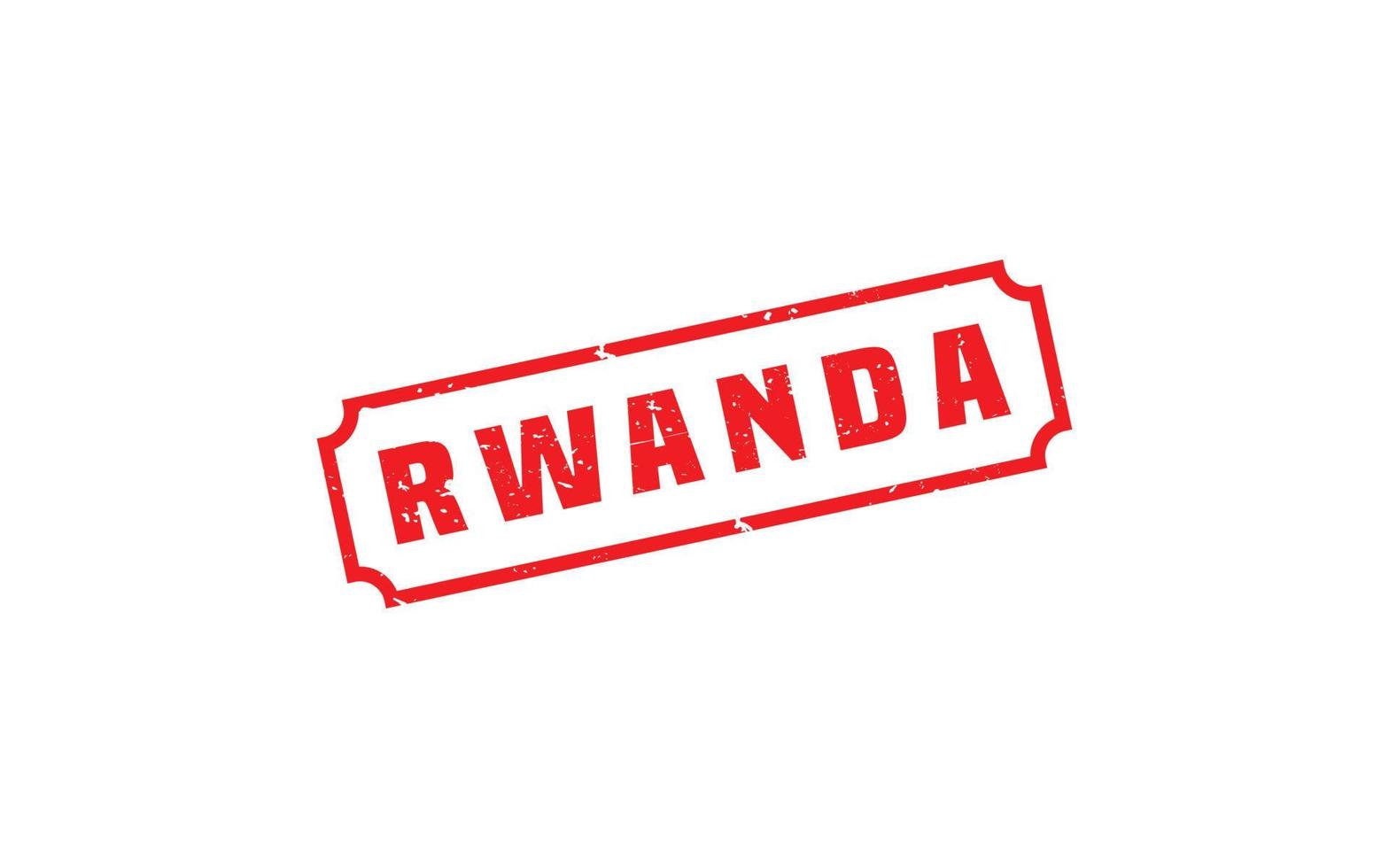 RWANDA stamp rubber with grunge style on white background vector