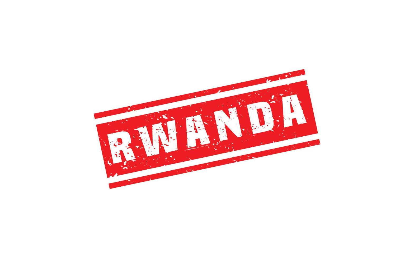 RWANDA stamp rubber with grunge style on white background vector