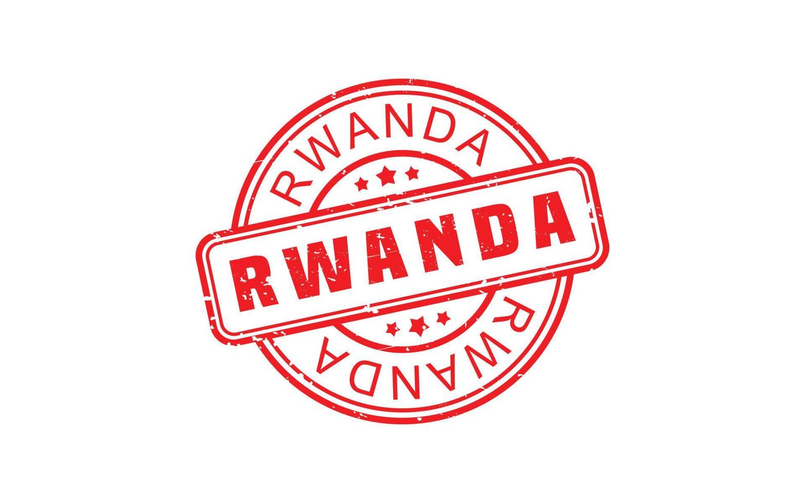 RWANDA stamp rubber with grunge style on white background vector