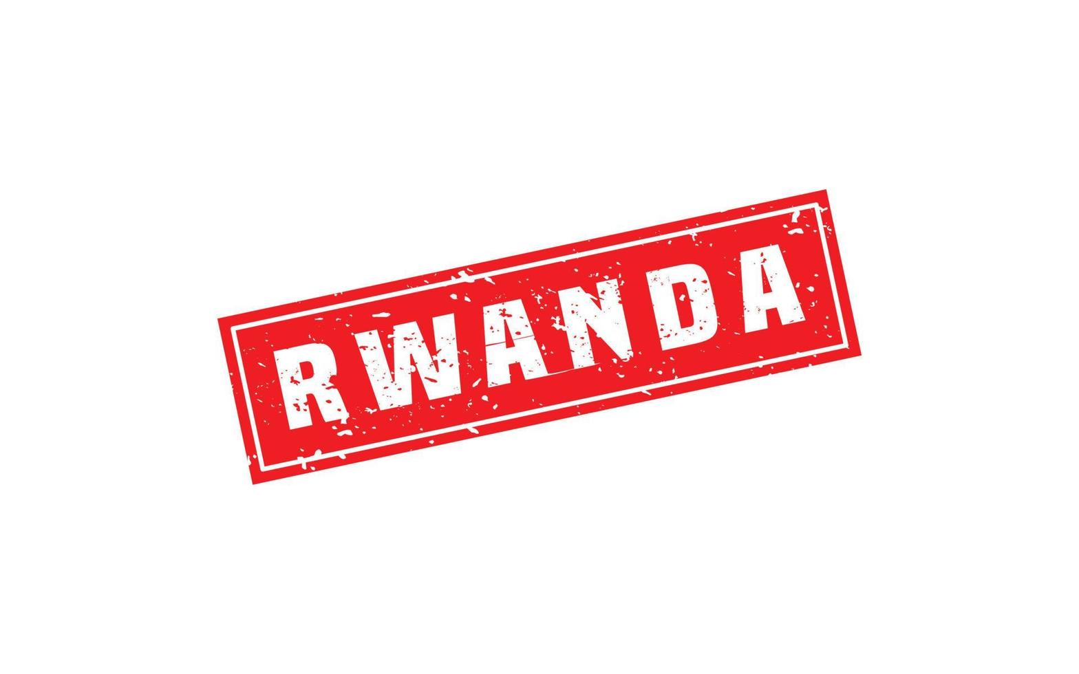 RWANDA stamp rubber with grunge style on white background vector