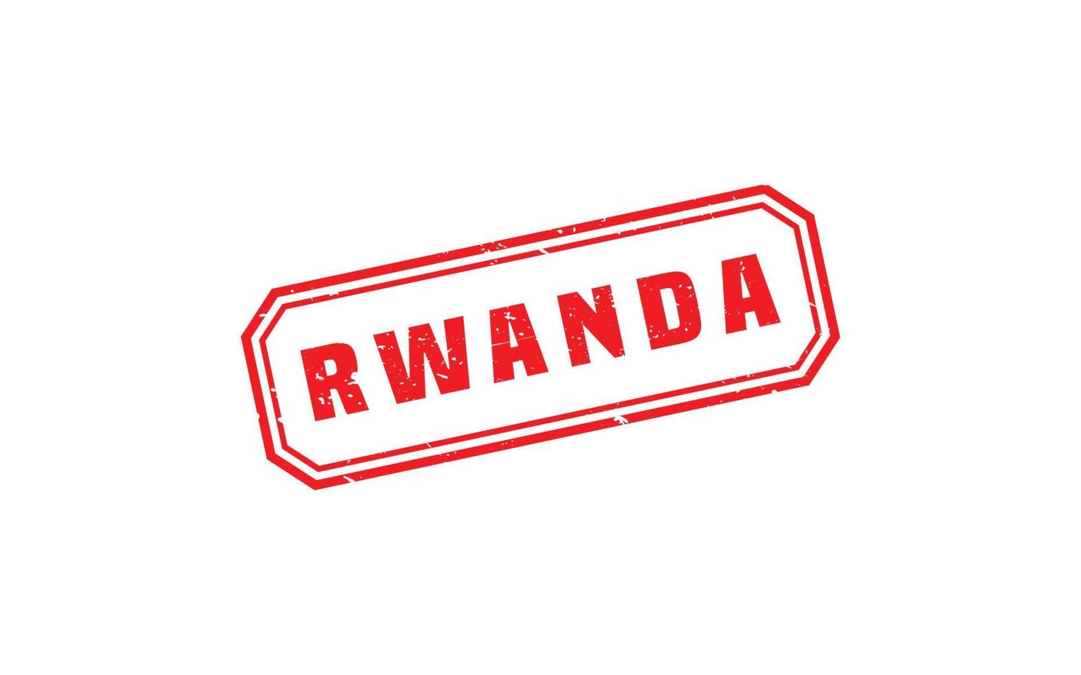 RWANDA stamp rubber with grunge style on white background vector