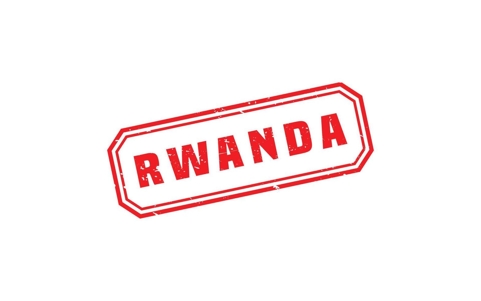 RWANDA stamp rubber with grunge style on white background vector