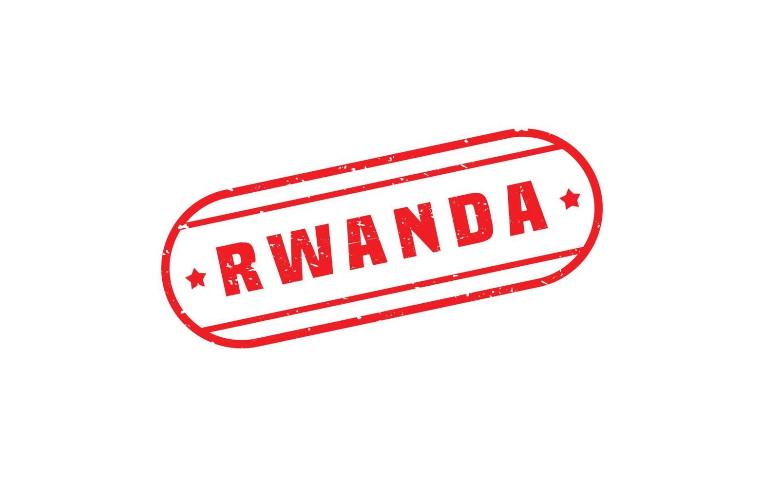 RWANDA stamp rubber with grunge style on white background vector