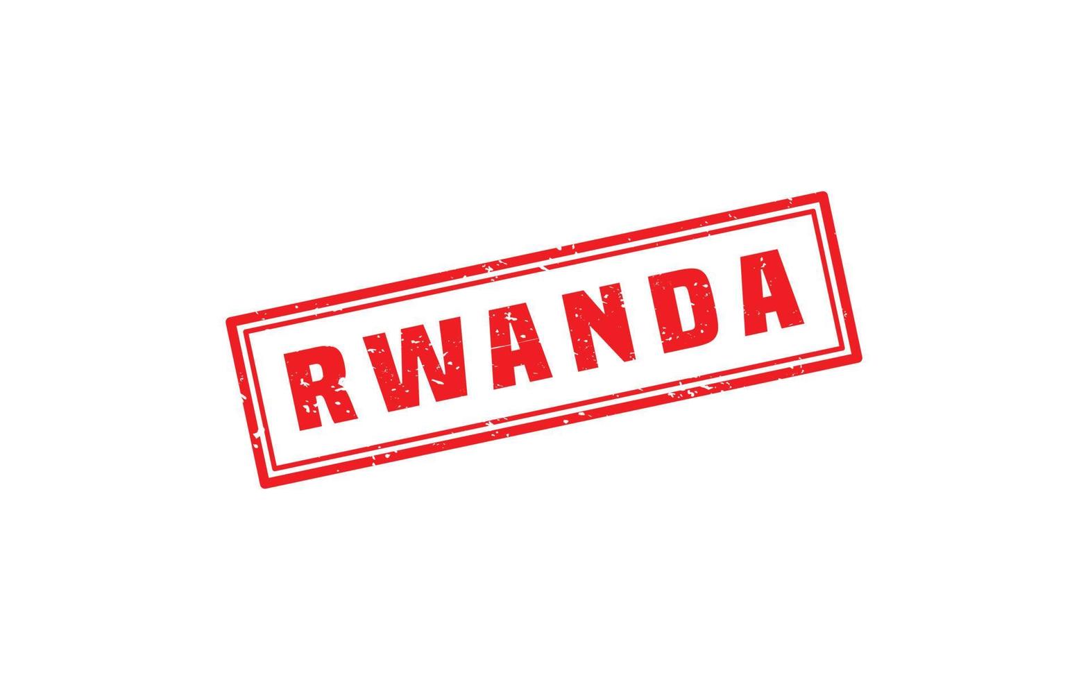 RWANDA stamp rubber with grunge style on white background vector