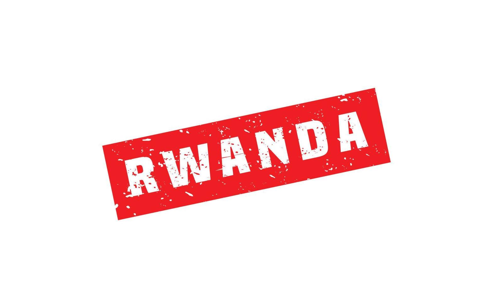 RWANDA stamp rubber with grunge style on white background vector