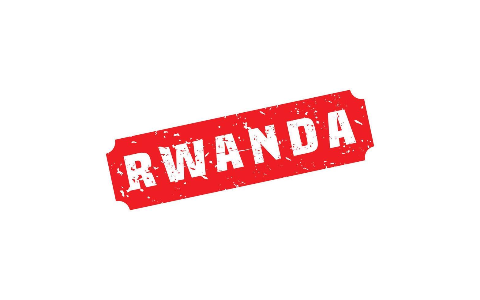 RWANDA stamp rubber with grunge style on white background vector