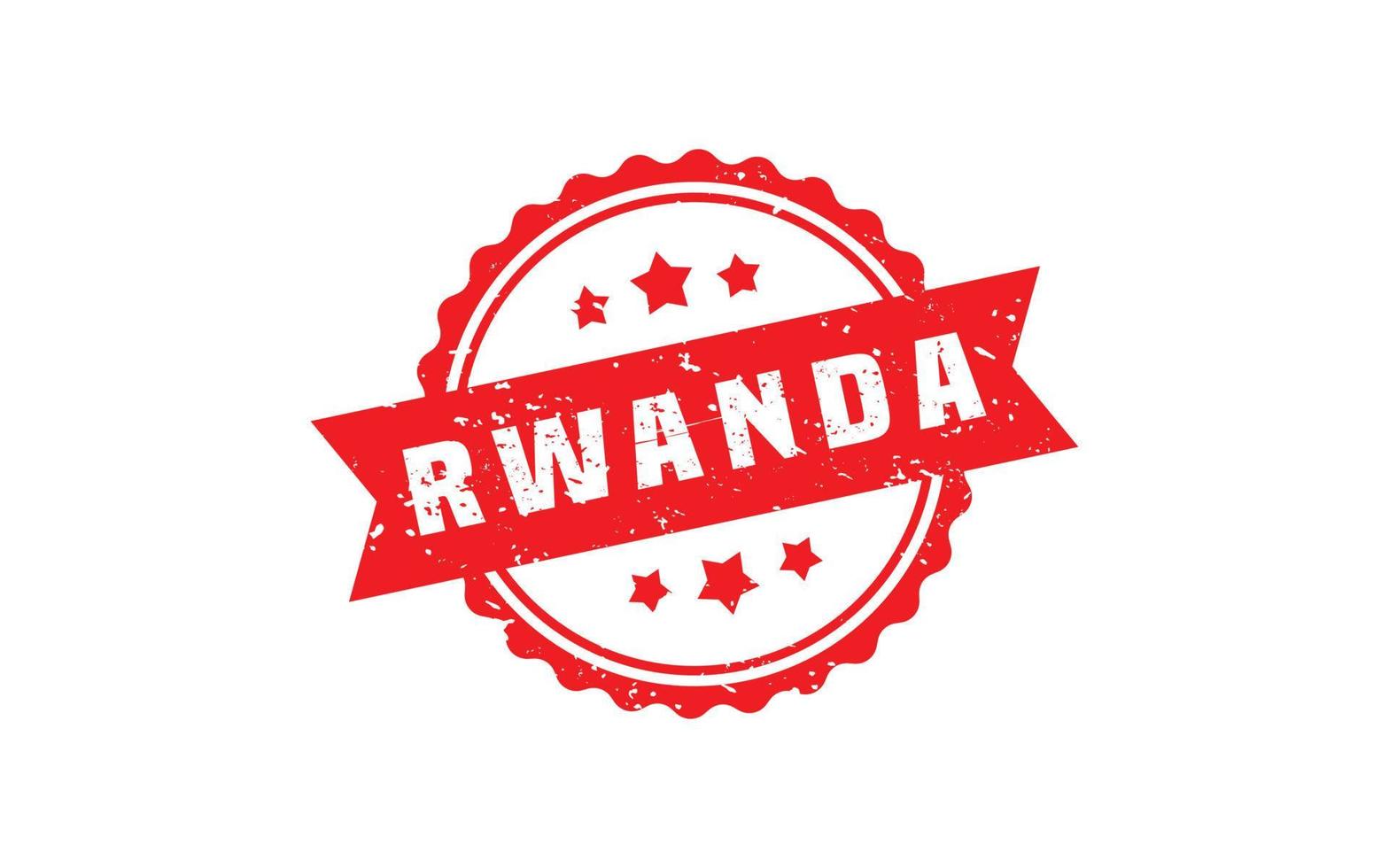 RWANDA stamp rubber with grunge style on white background vector