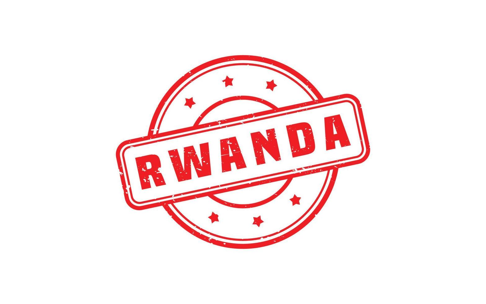 RWANDA stamp rubber with grunge style on white background vector
