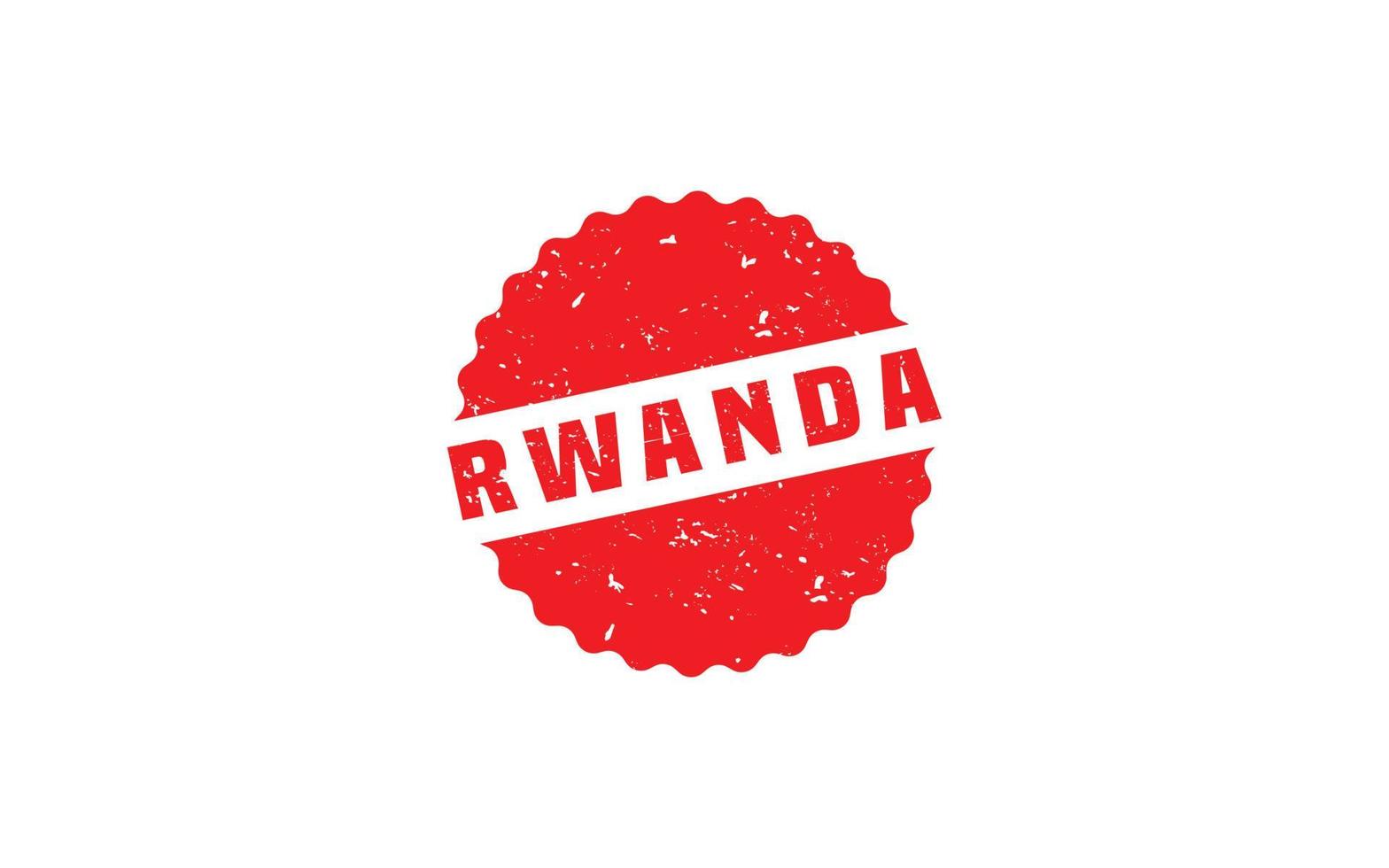 RWANDA stamp rubber with grunge style on white background vector